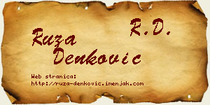 Ruža Denković vizit kartica